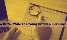 Write an Amazing CV With No Experience- Step-by-Step Guide