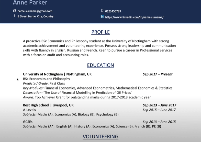 Write an Amazing resume with no Experience
