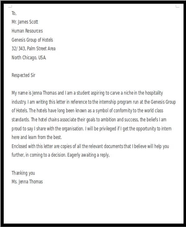 Cover Letter Job Application