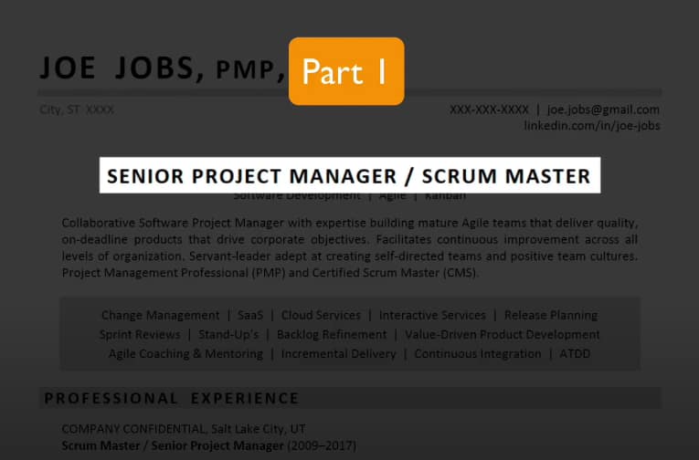 Winning Resume Part 1